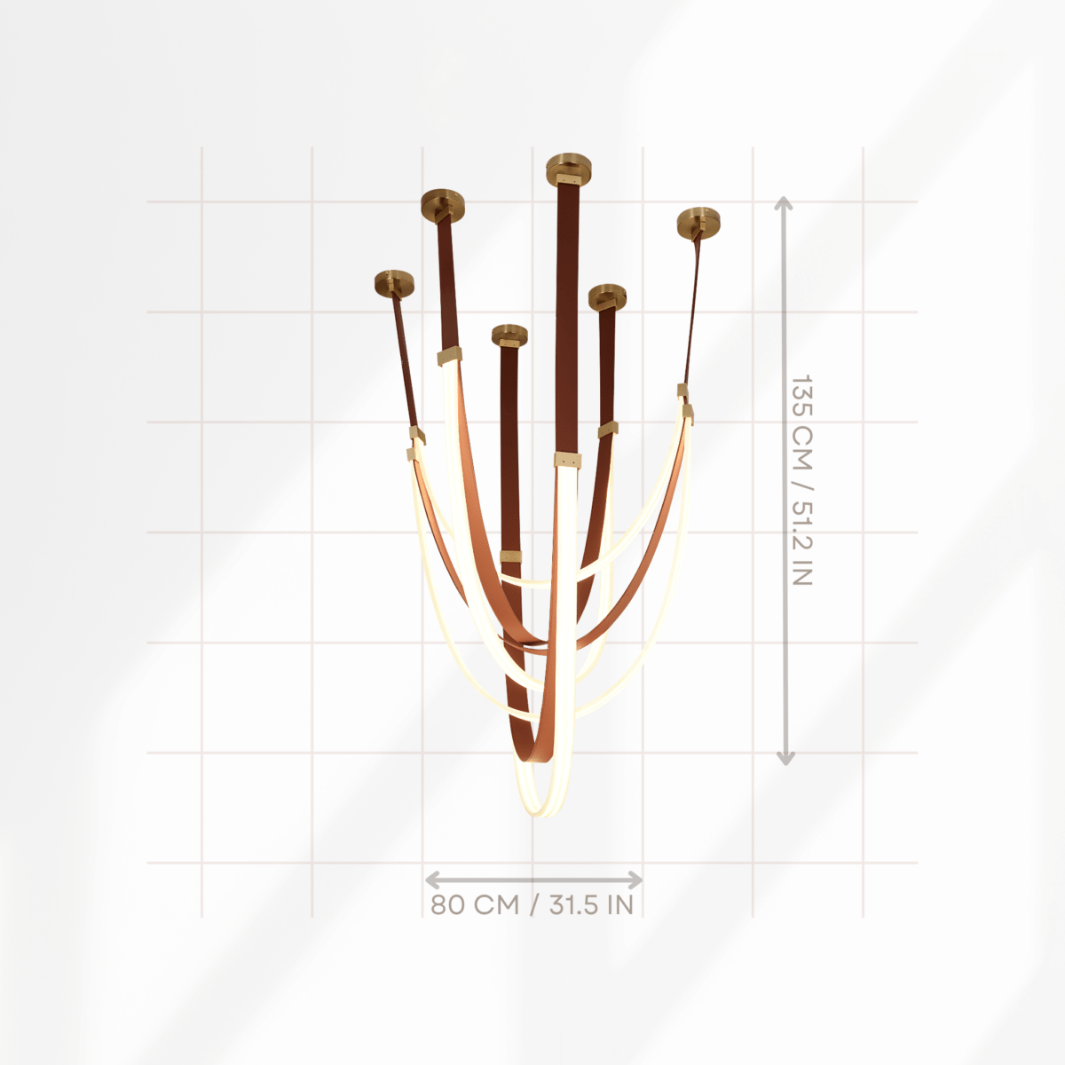 grand-leather-strap-chandelier-size