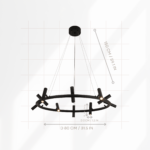 industrial-matte-black-ring-chandelier-size