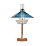 tan-blue-and-clear-glass-lamp