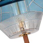 tan-blue-and-clear-glass-lamp